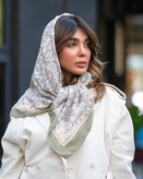 روسری نخ سیا اسکارف قواره 100